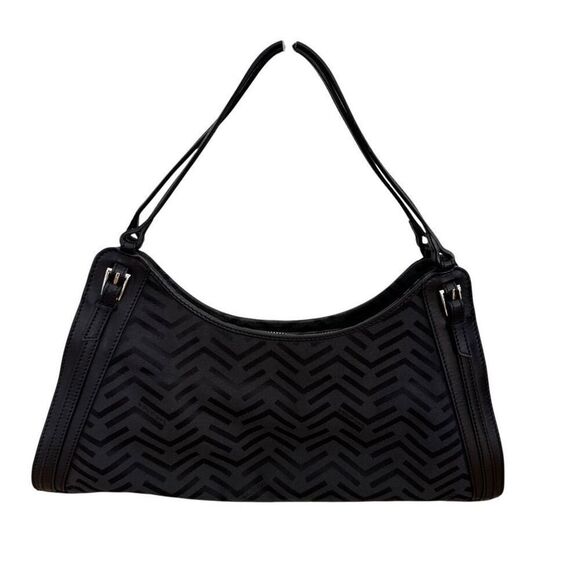 Via Spiga Black Fabric W/Leather Trim Shoulder Bag. - Picture 2 of 8